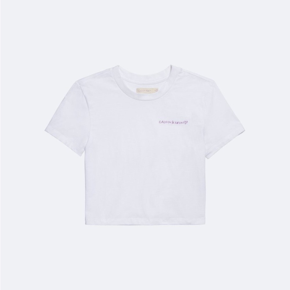 Calvin Klein x Jennie Capsule White Cotton Tee Med NWT